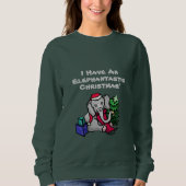 Grappige slogan Schattigee Cartoon olifant kerst Trui (Voorkant)