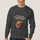 Grappige slogan Schattigee Cartoon olifant kerst Trui (Voorkant)