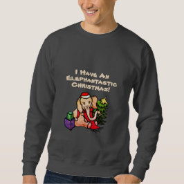 Grappige slogan Schattigee Cartoon olifant kerst Trui
