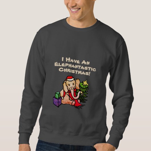 Grappige slogan Schattigee Cartoon olifant kerst Trui (Voorkant)