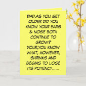 Grappige slogan Vaderdag Kaart (Gele Bloem)