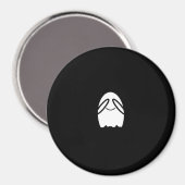 grappige slogan van peekaboo magneet (Voorkant / Achterkant)