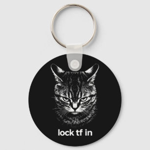Grappige slot TF in kat grafische motivatie retro Sleutelhanger