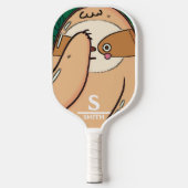 Grappige Sloth Pickleball gepersonaliseerd Paddle (Voorkant)