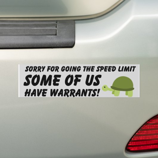 Grappige Slow Driver veiligheidsbumper Bumpersticker (Op auto)
