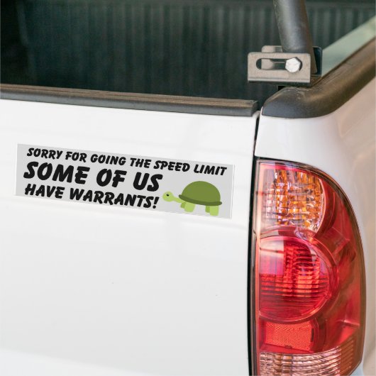 Grappige Slow Driver veiligheidsbumper Bumpersticker (Op Truck)