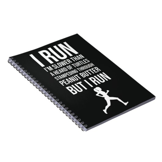 Grappige Slow Runner geschenken Running Team Humor Notitieboek (Rechterzijde)