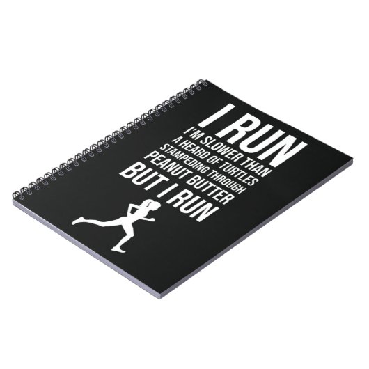 Grappige Slow Runner geschenken Running Team Humor Notitieboek (Linkerzijde)