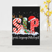 Grappige Slp Spraak Taal Patholoog Kerstman Kaart (Gele Bloem)
