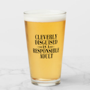 Grappige Sluw Vermomde Verantwoordelijke Volwassen Glas