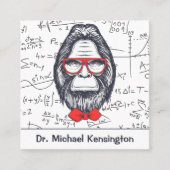 Grappige Smart Sasquatch Wiskunde vergelijkingen o Vierkante Visitekaartje (Voorkant)