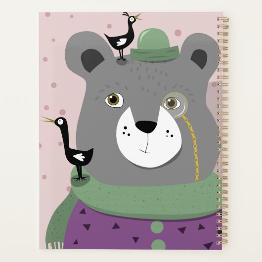 Grappige smarty beer planner top hoed en monocle (Achterkant)