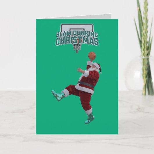 Grappige smashende Kerstman Kerstmis Kaart (Voorkant)