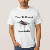 Grappige Smashing Balls, Ping Pong Tshirt (Voorkant)