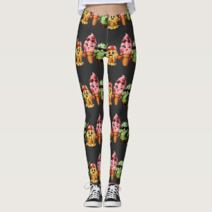 Grappige Smeltende IJscrème Bende Kawaii Karakter Leggings