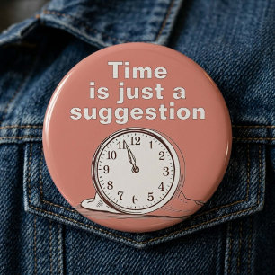 Grappige Smeltende Klok Surrealistische Kunst Cita Ronde Button 5,7 Cm