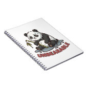 Grappige Smeltende Panda Opgebrand Sticker Notitieboek (Rechterzijde)