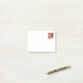 Grappige Smeltende Rode Panda Uitgebrand Sticker | Post-it® Notes (Op bureau)