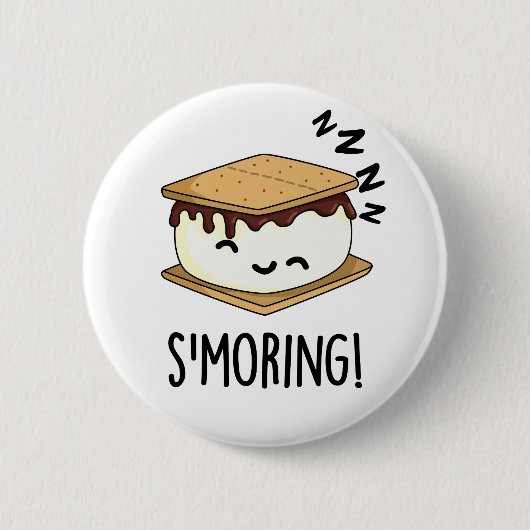 Grappige S'more-grapjes Ronde Button 5,7 Cm (Voorkant)