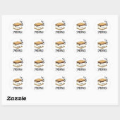 Grappige S'more-grapjes Ronde Sticker (Vel)