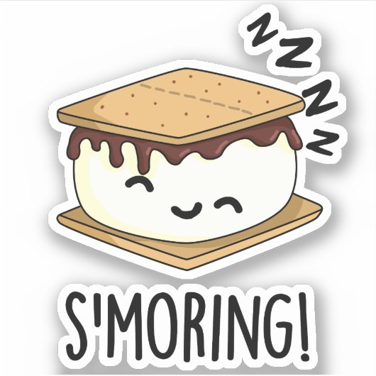 Grappige S'more Grappen Sticker (Voorkant)