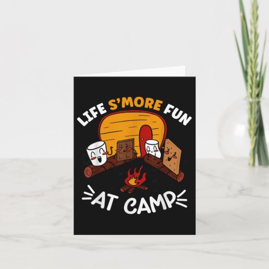 Grappige Smores Camping Kampvuur Marshmallow Life Kaart (Voorkant)