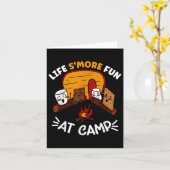 Grappige Smores Camping Kampvuur Marshmallow Life Kaart (Gele Bloem)