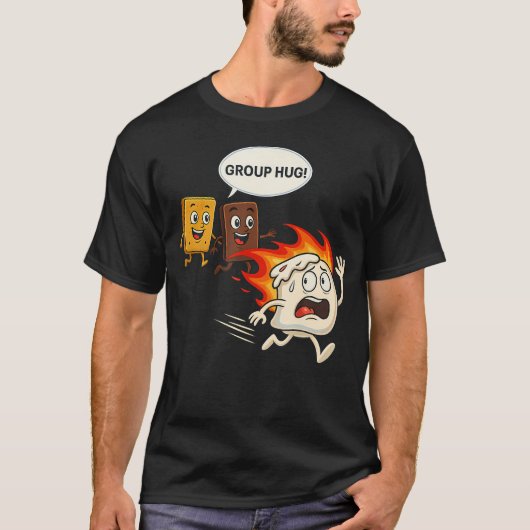 Grappige S'Mores Camping T-shirt (Voorkant)