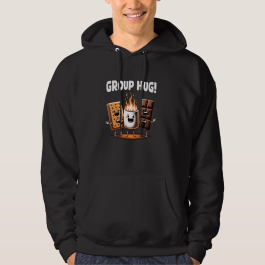 Grappige Smores Marshmallow Chocolade Camping Groe Hoodie (Voorkant)