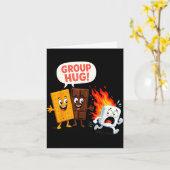 Grappige s'mores marshmallow kaart (Gele Bloem)