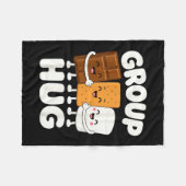 Grappige s'mores marshmallow kampvuur fleece deken (Voorkant (Horizontaal))