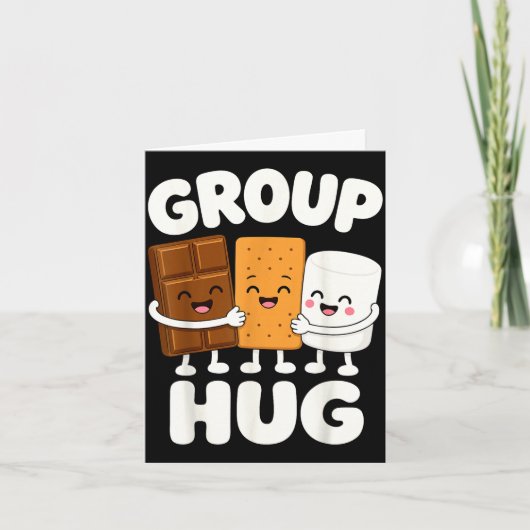 Grappige s'mores marshmallow kampvuur kaart (Voorkant)