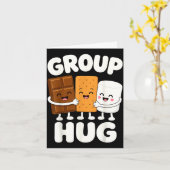 Grappige s'mores marshmallow kampvuur kaart (Gele Bloem)