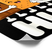 Grappige s'mores marshmallow kampvuur  poster (Hoek)