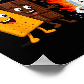 Grappige s'mores marshmallow poster (Hoek)