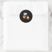 Grappige s'mores marshmallow  ronde sticker (Tas)