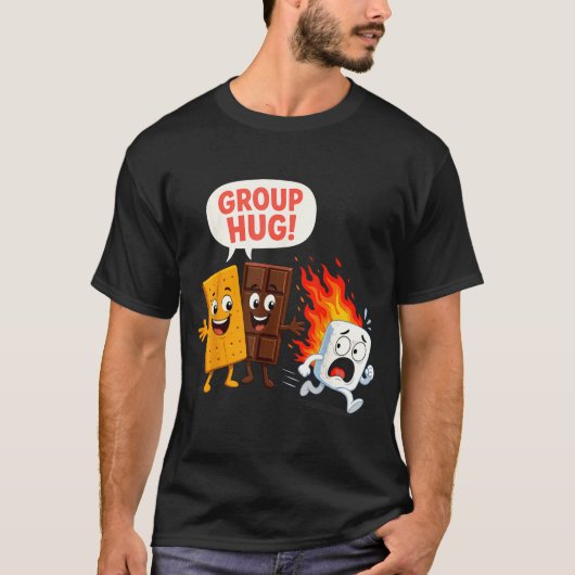 Grappige s'mores marshmallow  t-shirt (Voorkant)