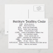 grappige sms-code voor oudere gebruikers briefkaart (Voorkant / Achterkant)