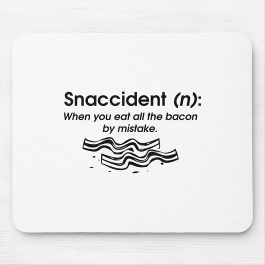 Grappige Snaccident Bacon Art voor Kind Mannen Vro Muismat (Voorkant)