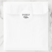 Grappige Snaccident Bacon Art voor Kind Mannen Vro Ronde Sticker (Tas)