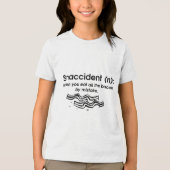 Grappige Snaccident Bacon Art voor Kind Mannen Vro Tri-Blend Shirt (Voorkant)