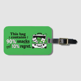 Grappige Snacks Liefhebber Humoristische Reis Baga Bagagelabel