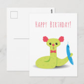Grappige Snake Clown Happy Birthday Briefkaart (Voorkant / Achterkant)