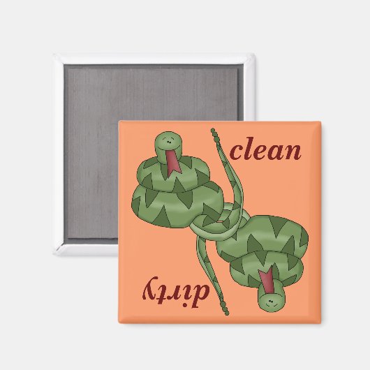 Grappige Snake Lover Keuken Vaatwasser Magneet (Voorkant / Achterkant)