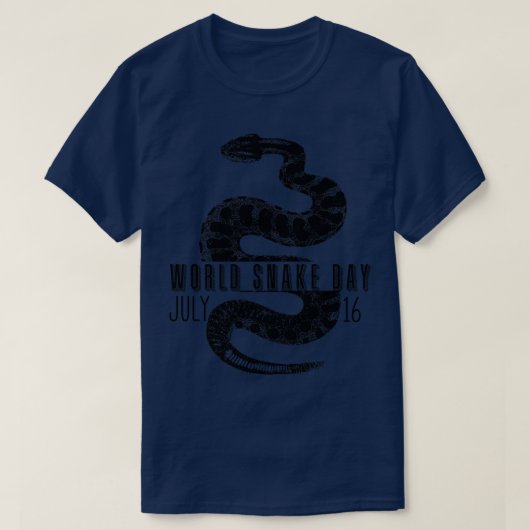 GRAPPIGE SNAKE WERELD SNAKE DAG 16 JULI 2 T-SHIRT (Design voorkant)