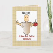 Grappige Snarky 80ste Verjaardag Mannelijke Cartoo Kaart (Voorkant)