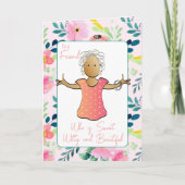 Grappige Snarky 80ste Verjaardag Vrouw Cartoon Kaart (Voorkant)