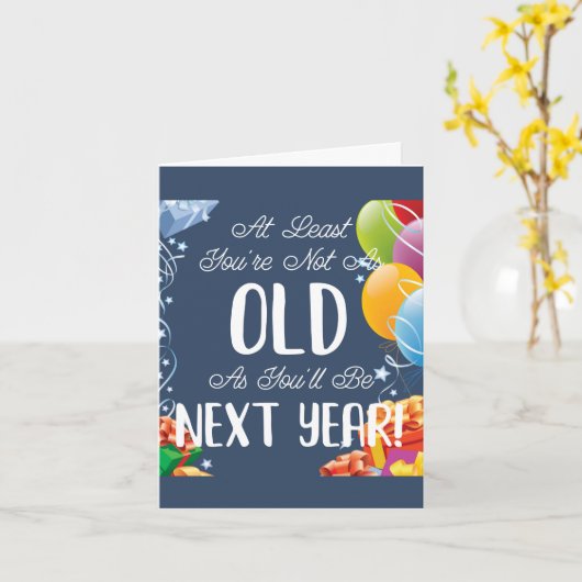 Grappige Snarky Happy Birthday Kaart (Gele Bloem)