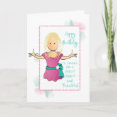 Grappige Snarky Humorous Vrouw Cartoon Verjaardag Kaart (Voorkant)