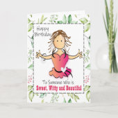 Grappige Snarky Joke voor Vrouw BFF Vriendelijke V Kaart (Voorkant)